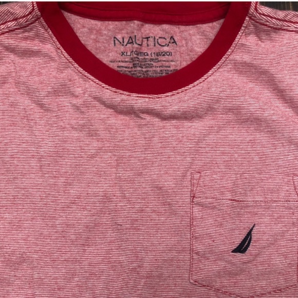 Set of 2 Nautica Boys SZ XL(18-20)Short Sleeve Crewneck J-class logo on chest - Picture 7 of 7